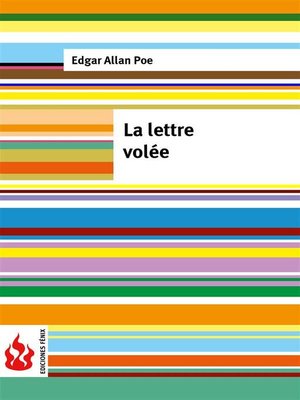 cover image of La lettre volée (low cost). Édition limitée